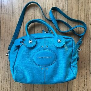Longchamp cross body handbag in turquoise